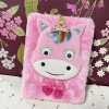 Three-dimensional unicorn fleece notebook, cartoon cute girlish heart, hand-held notebook, notepad, diary, horizontal line book full image